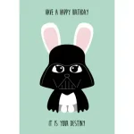 Postcard Studio Inktvis - Christmas Star Wars Darth Bunny