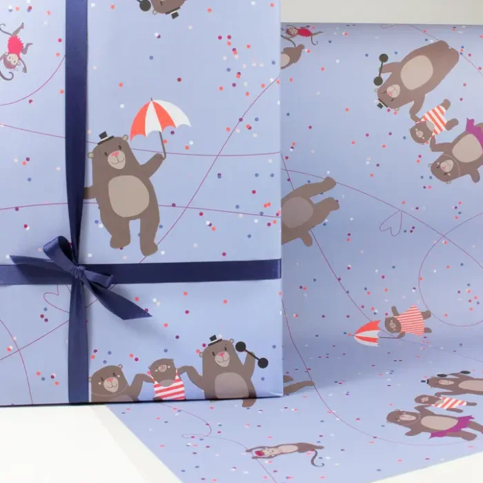 Χαρτί Περιτυλίγματος Bow & Hummingbird - Circus Bears - Image 3