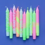 Nordtrice Taper Candles - Neon Colours Mix