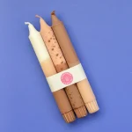 Nordtrice Taper Candles - Cappuccino Coffee 3 pack mix - Image 3