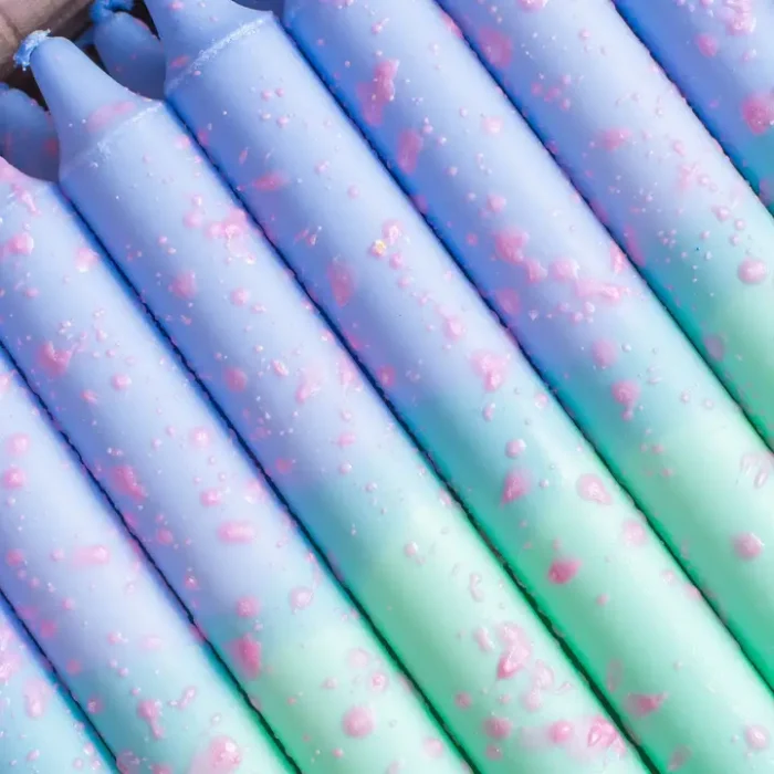 Nordtrice Taper Candles - Summer Vibes / Blue & Mint, Pink Confetti - Image 3
