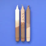 Nordtrice Taper Candles - Cappuccino Coffee 3 pack mix - Image 2