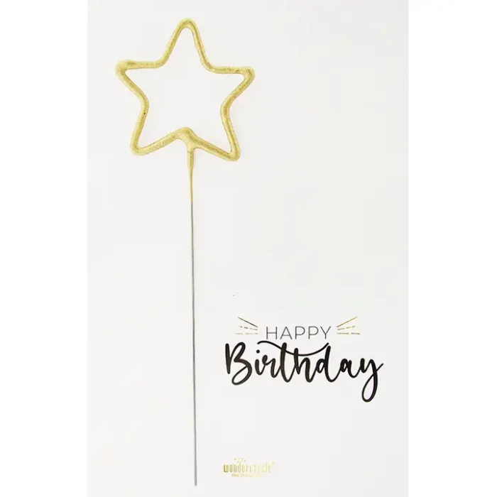 Wondercandle Classic Wondercard - Happy Birthday (white) - Image 1