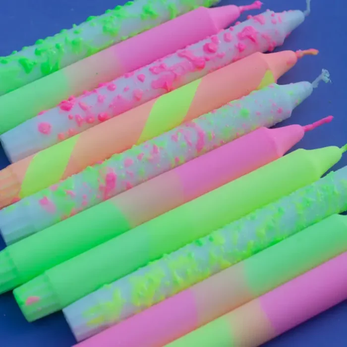 Nordtrice Taper Candles - Neon Colours Mix - Image 2