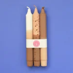 Nordtrice Taper Candles - Cappuccino Coffee 3 pack mix