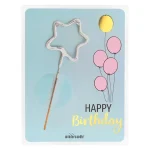 Wondercandle Mini Wondercard - Happy Birthday (blue)