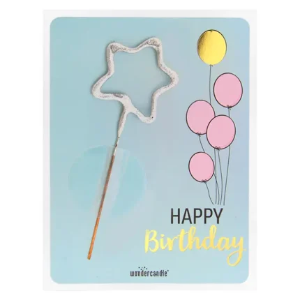Wondercandle Mini Wondercard - Happy Birthday (blue)