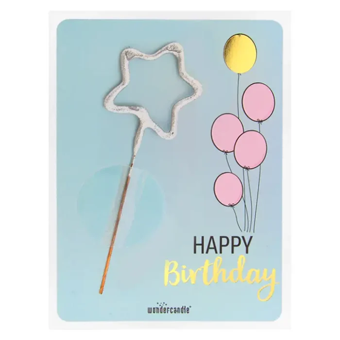 Wondercandle Mini Wondercard - Happy Birthday (blue) - Image 1